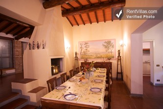 Image 33 of Photos of Tuscany Villa near Siena with Private Pool - Villa Del Cielo with Caminetto - RentVillas.com